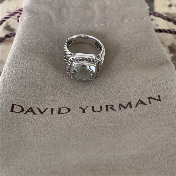 David Yurman Jewelry - David Yurman Prasiolite and diamond ring